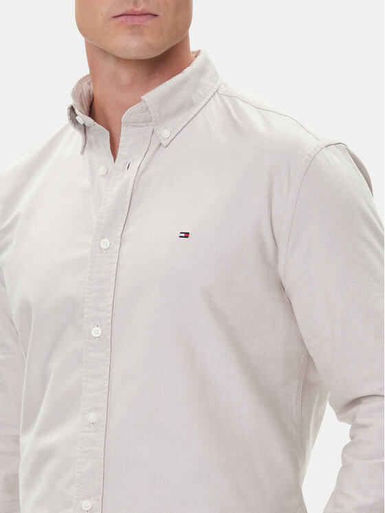 Tommy Hilfiger Tommy Hilfiger Koszula Solid Heritage MW0MW35774 Beżowy Regular Fit