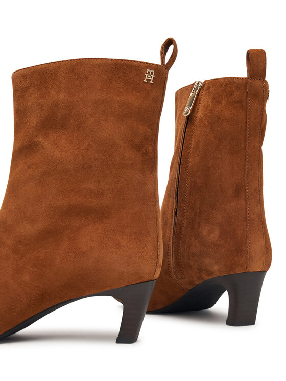Tommy Hilfiger Tommy Hilfiger Stiefeletten Kitten Heel Suede Ankle Boot FW0FW09670 Orange