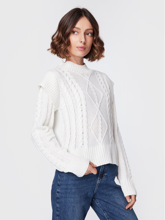 Brave Soul Pulover LK-248MAGGIE Écru Regular Fit