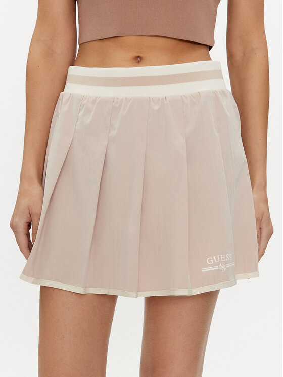 Guess Fustă trapez Arleth V4GD19 WG2Q0 Bej Regular Fit