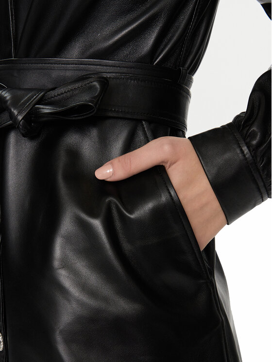 Custommade Custommade Кожена рокля Lanette 999418461 Черен Regular Fit