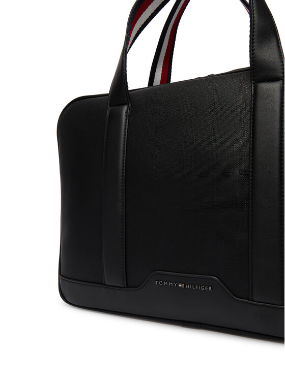 Tommy Hilfiger Tommy Hilfiger Τσάντα για laptop Th Textured Computer Bag AM0AM14726 Μαύρο