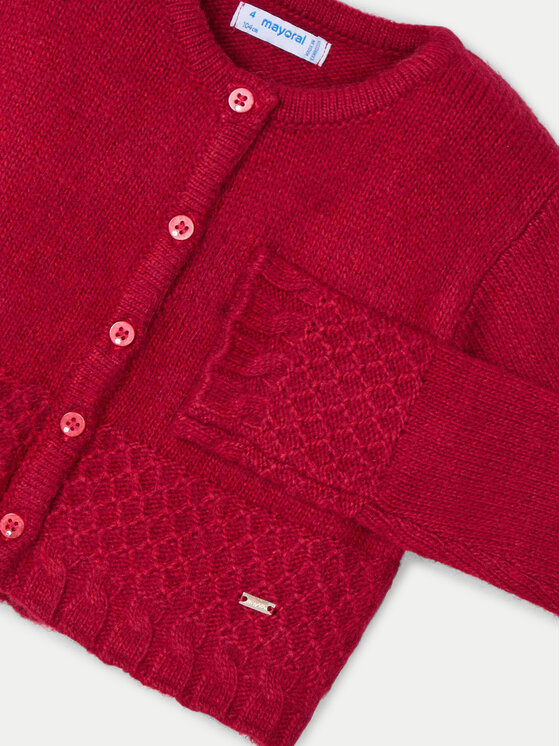 Mayoral Mayoral Strickjacke 4361 Rot Regular Fit