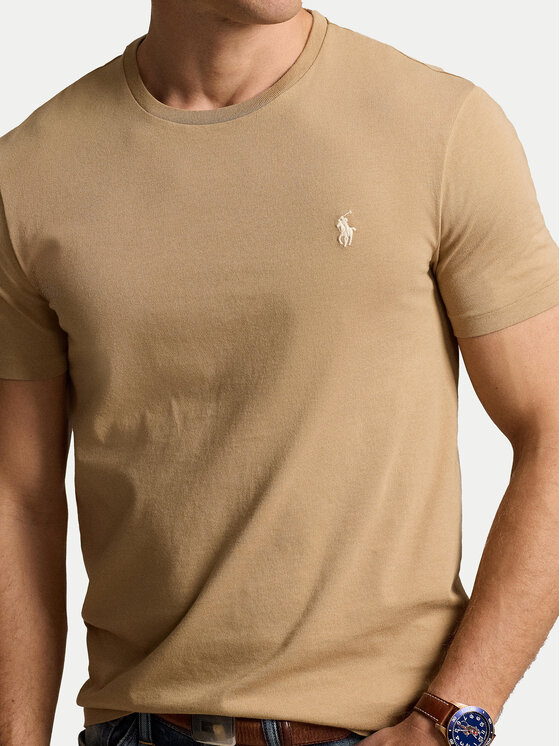 Polo Ralph Lauren Polo Ralph Lauren Tričko 710671438329 Béžová Custom Slim Fit