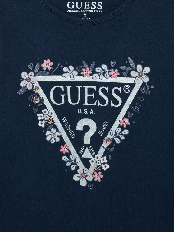 Guess Guess Μπλουζάκι K5BI08 J1314 Σκούρο μπλε Regular Fit