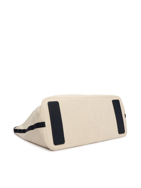 Tommy Hilfiger Tommy Hilfiger Geantă Th Summer Tote Canvas AW0AW18398 Alb