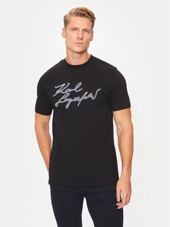 KARL LAGERFELD T-shirt 755048 544224 Nero Regular Fit, taglia : M