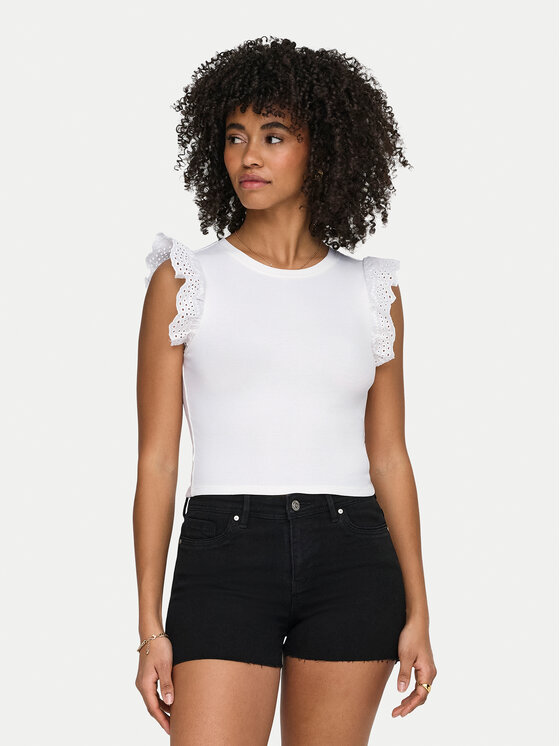 ONLY ONLY Top Mathilda 15308890 Bílá Regular Fit