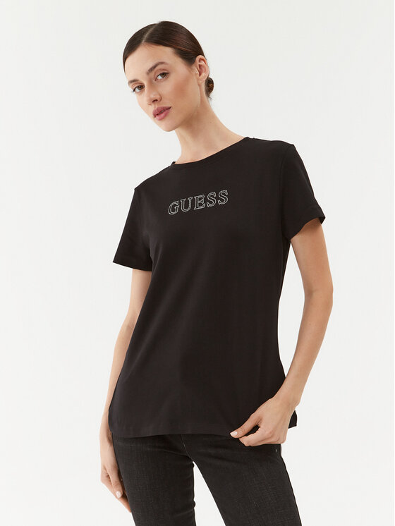 Guess Tricou V3BI11 J1314 Negru Regular Fit
