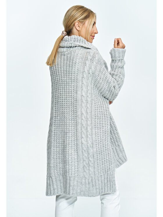 FIGL FIGL Sweter M892 Szary Oversize