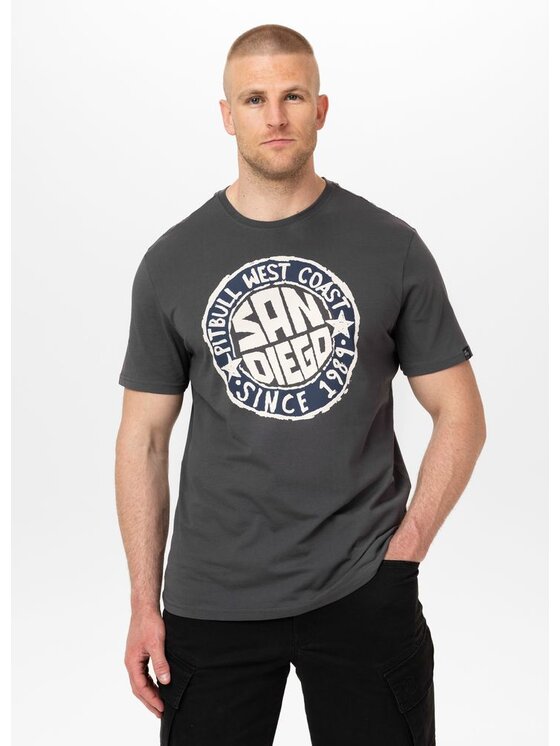 PITBULL PITBULL T-Shirt AUTOMATIC Szary Regular Fit