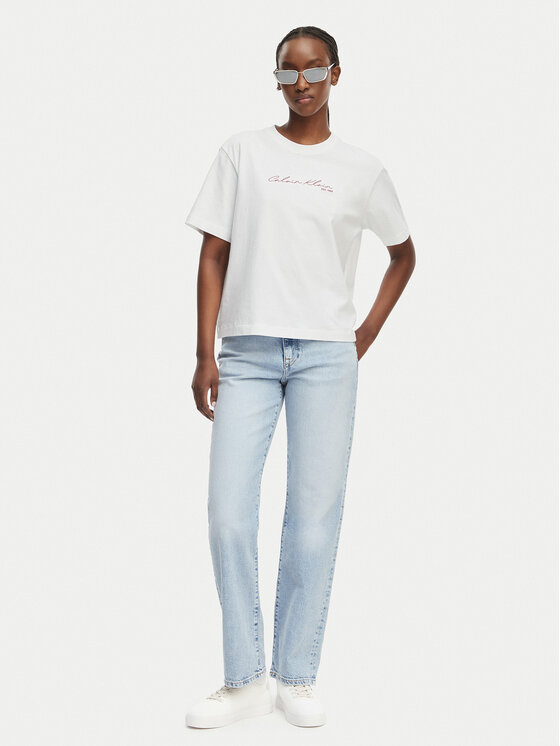 Calvin Klein Jeans Calvin Klein Jeans Majica LV047F820G Bela Regular Fit