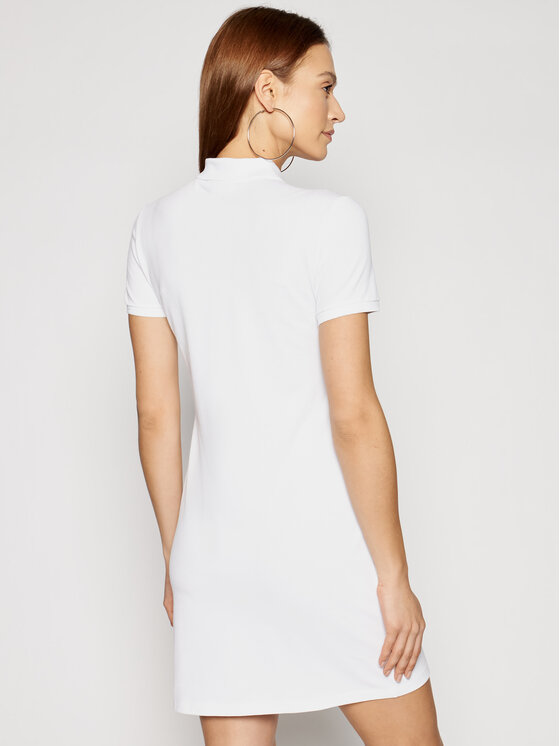 Lacoste Lacoste Haljina za svaki dan EF5473 Bijela Slim Fit