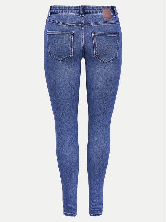 Pieces Pieces Traperice Dana 17148021 Plava Skinny Fit