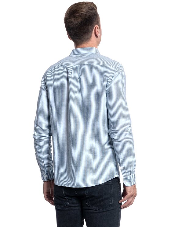 Wrangler Wrangler Camicia LS 1 PKT SHIRT Blu Regular Fit