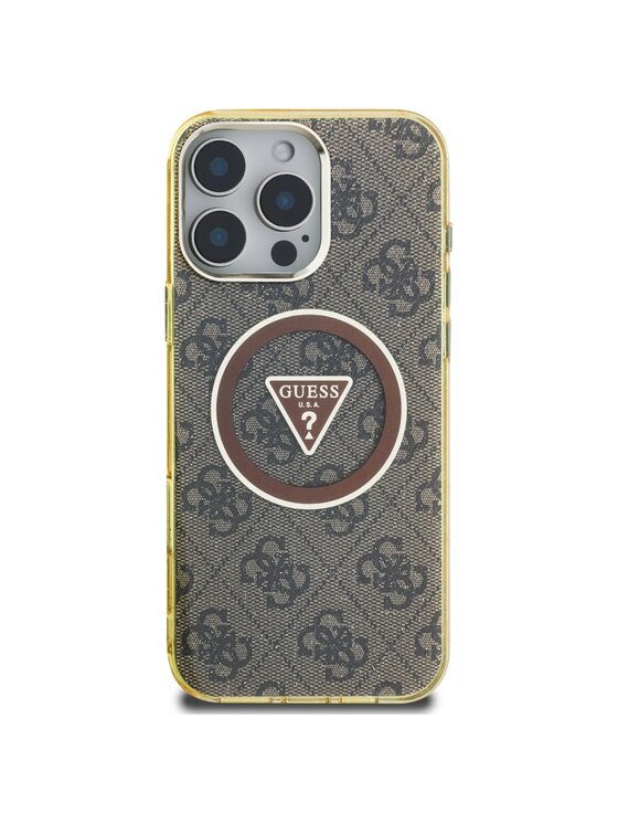 Guess Guess Etui na telefon iPhone 16 Pro Brązowy