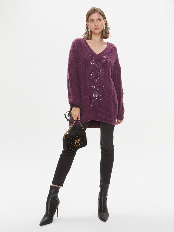 PINKO Pinko Πουλόβερ Ghepardo 102116 A1A6 Μωβ Oversize
