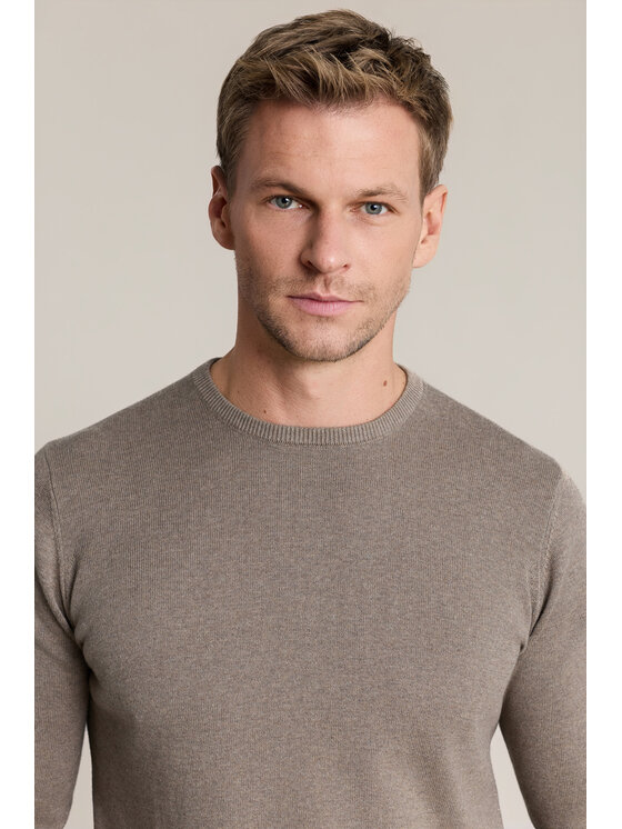 Lancerto Lancerto Sweter Zachary SW073226000041 Beżowy Regular Fit