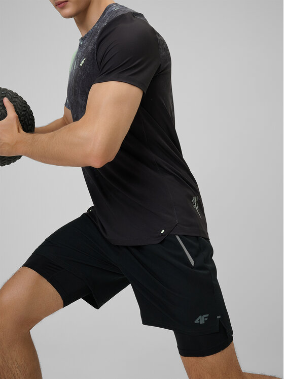 4F 4F Szorty sportowe VICTORY PACK Czarny Regular Fit