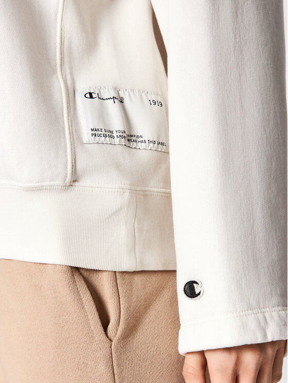 Felpa Ribbed 114509 Bianco Boxy Fit