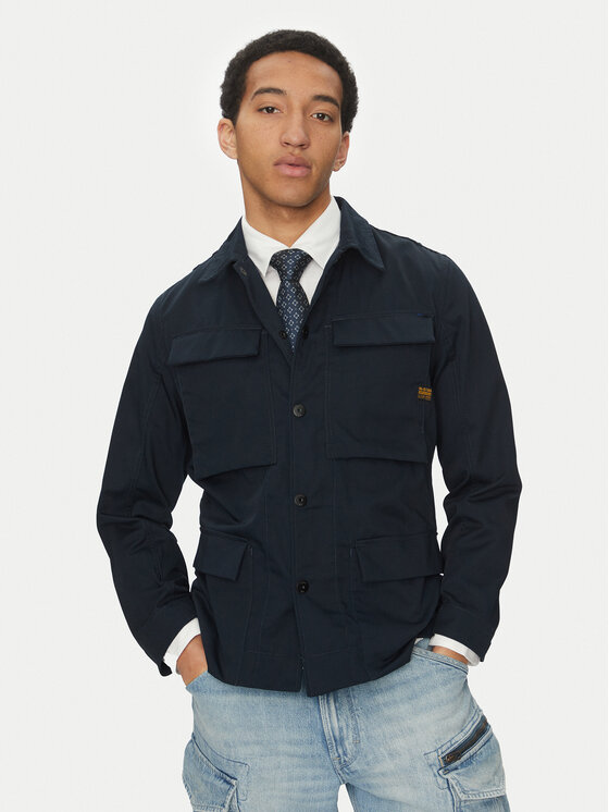 G-Star Raw Geacă 4 Pkt Overshirt D26429-D387 Bleumarin Slim Fit