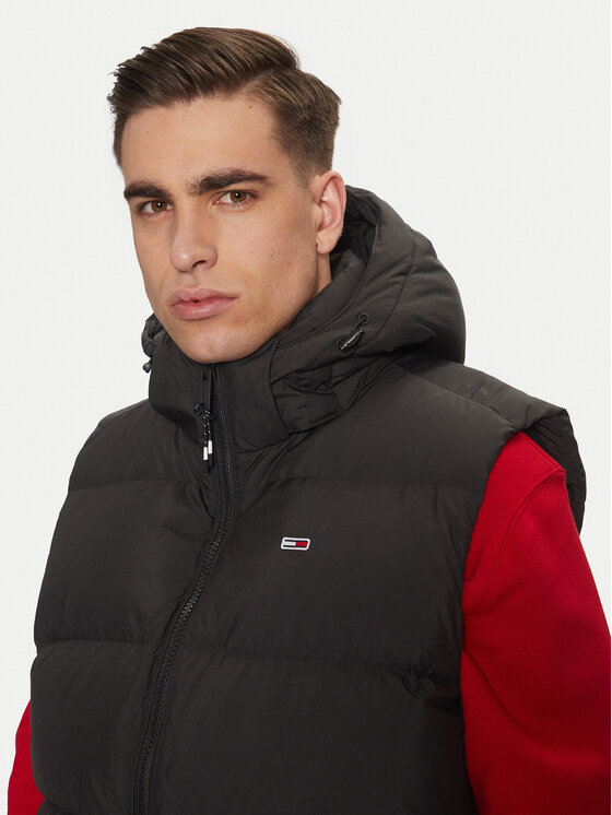 Tommy Jeans Tommy Jeans Vestă elegantă Essential DM0DM20465 Negru Regular Fit