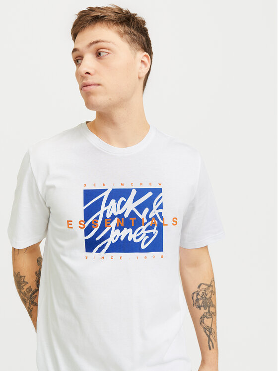Jack&Jones Jack&Jones T-Shirt Colton 12268439 Biały Standard Fit