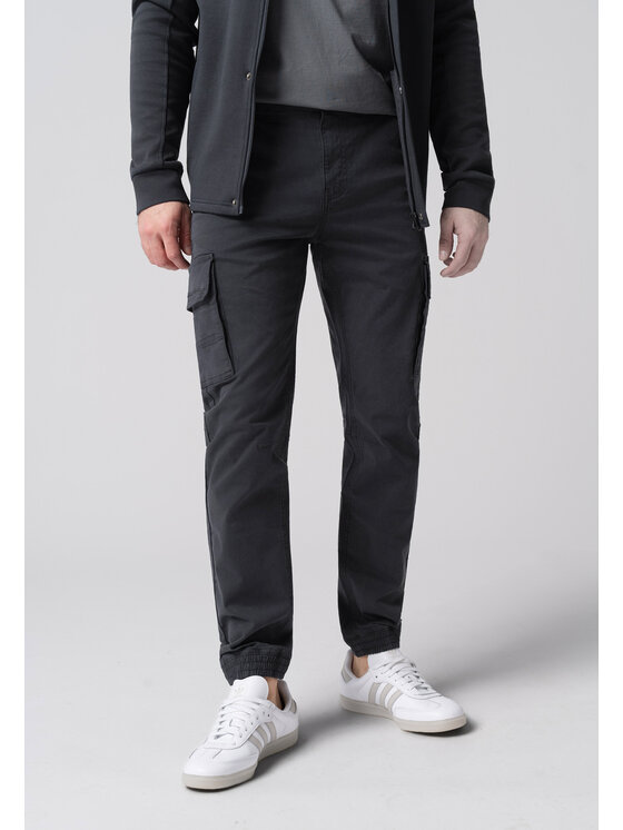 Volcano Volcano Spodnie cargo R-ALPIN Granatowy Regular Fit