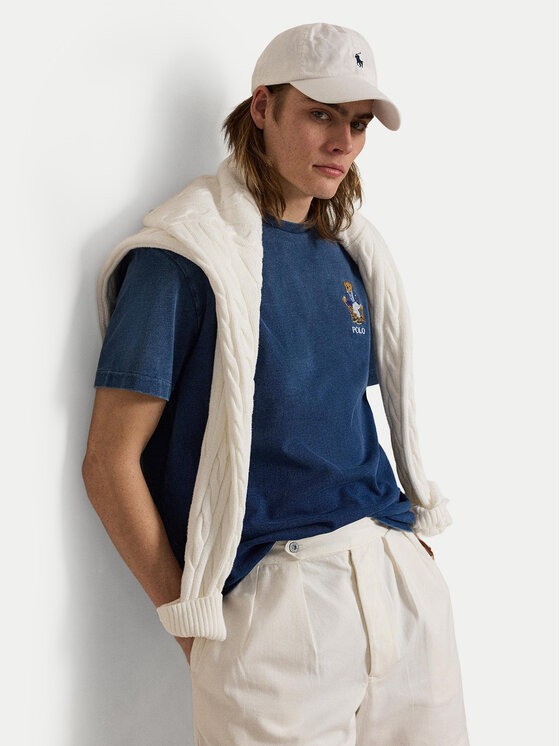 Polo Ralph Lauren Polo Ralph Lauren Marškinėliai 710B18560001 Tamsiai mėlyna Classic Fit