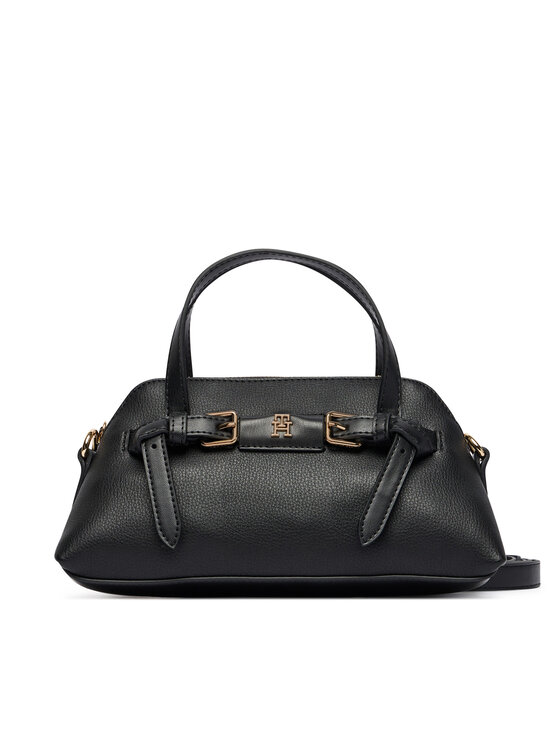 Tommy Hilfiger Tommy Hilfiger Torbica Th Buckle Mini Tote AW0AW19034 Crna