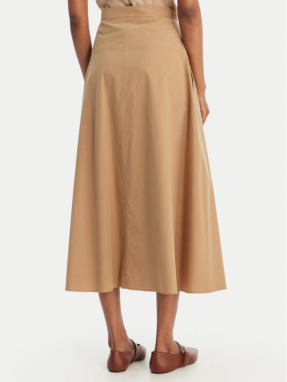 Weekend Max Mara Weekend Max Mara Trapecijos formos sijonas Zattera 2615101042 Smėlio Regular Fit