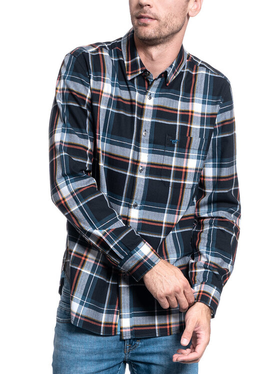 Mustang Mustang Camicia CLEMENS CHECK PLUS Arancione Regular Fit