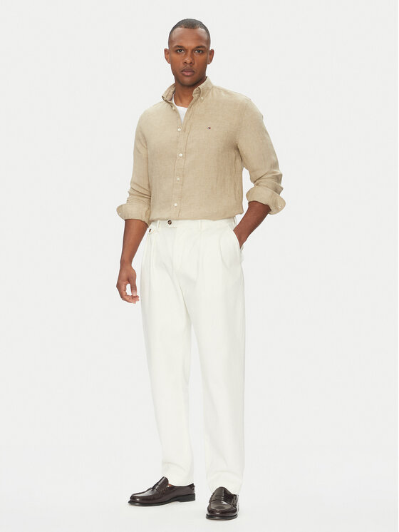 Tommy Hilfiger Tommy Hilfiger Hemd MW0MW34602 Beige Regular Fit