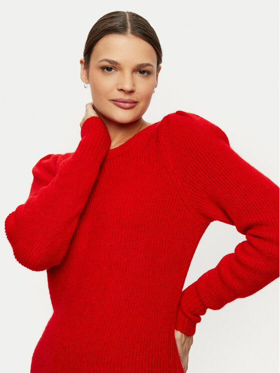 Morgan Morgan Sweter 242-MUNCH Czerwony Regular Fit