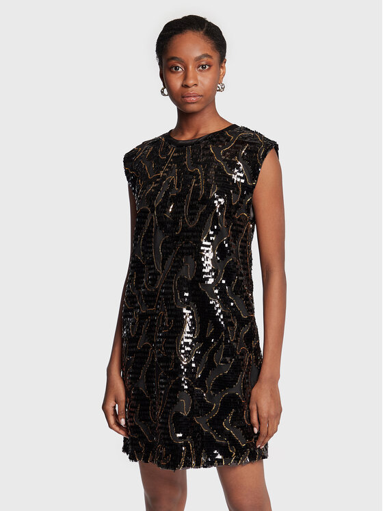 Silvian Heach Cocktail obleka CVA22214VE Črna Regular Fit