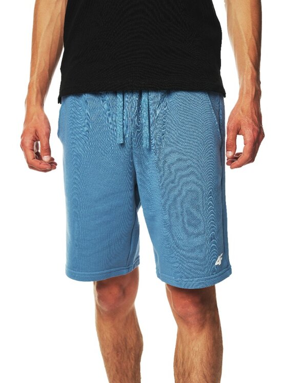 4F 4F Bavlnené šortky 4FWSS25TSHOM0818-32S Modrá Regular Fit