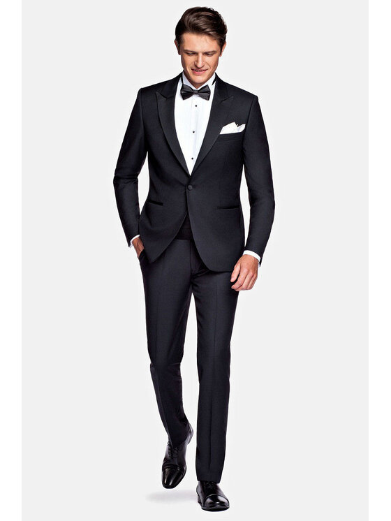 Lancerto Lancerto Marynarka Lincoln Czarny Slim Fit
