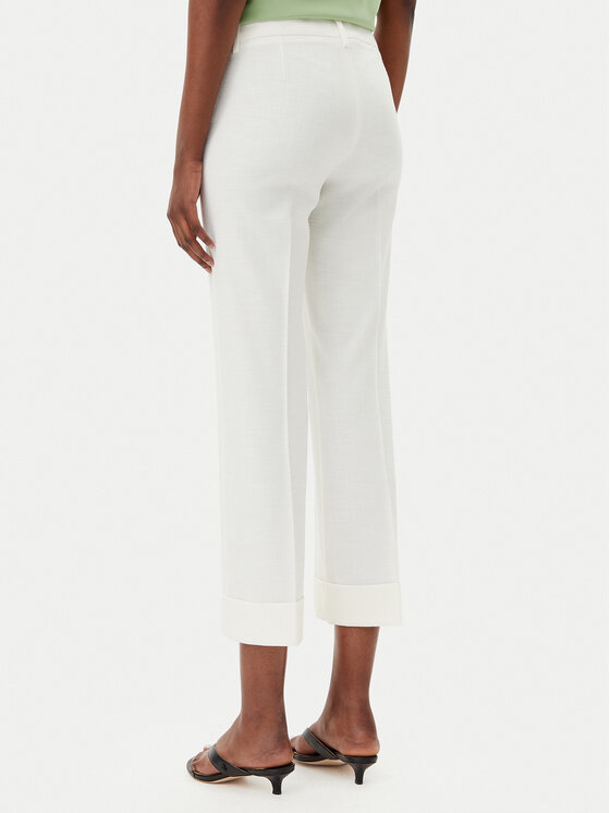 Marella Marella Stoffhose Duello 2515131191 Écru Regular Fit