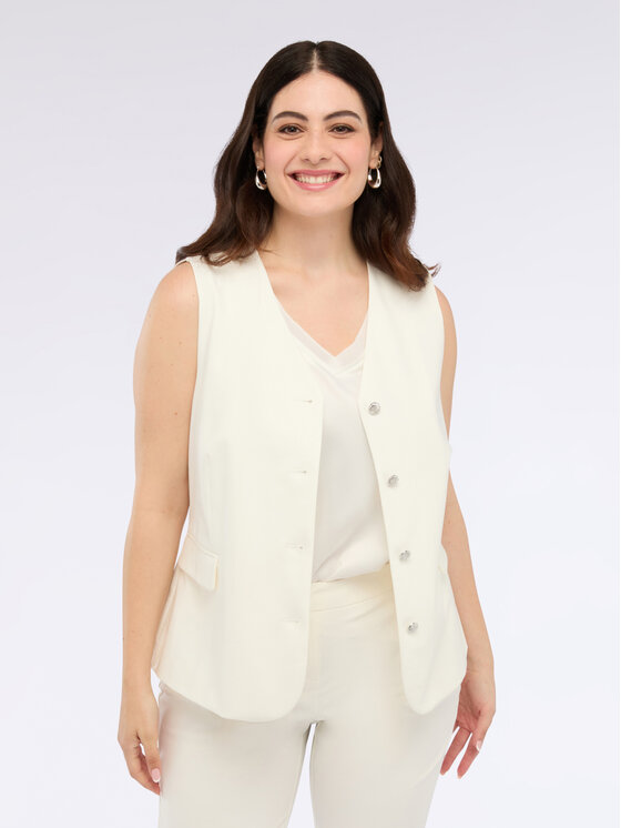 Fiorella Rubino Fiorella Rubino Marynarka L053L000065N011 Biały Regular Fit