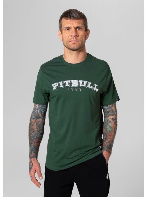 PITBULL PITBULL T-Shirt Koszulka Zielony Regular Fit