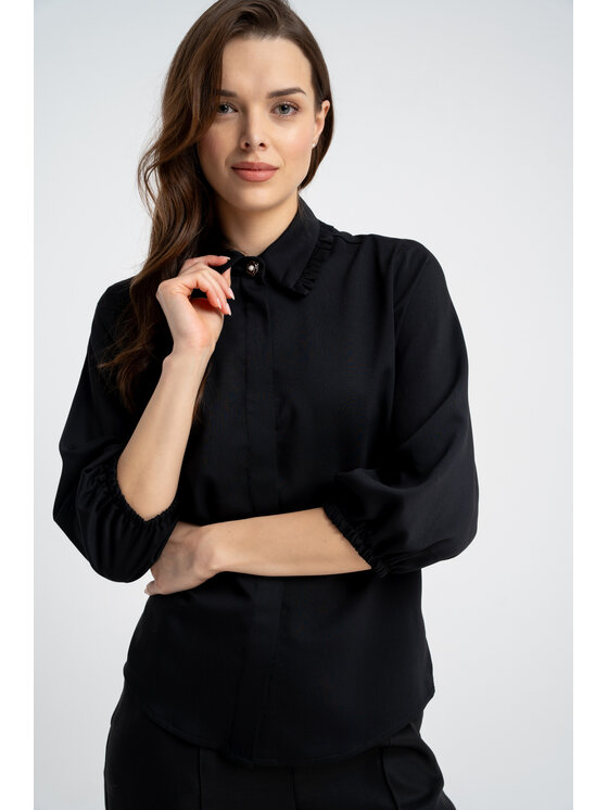 CLICK CLICK Πουκάμισο 10-6702 Μαύρο Regular Fit