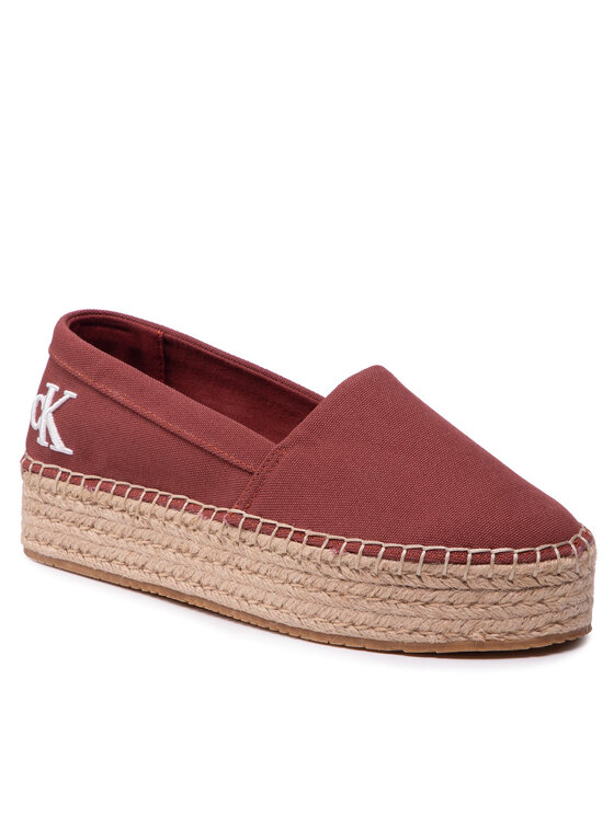Espadrile Calvin Klein Jeans Flatform Espadrille YW0YW00661 Vișiniu