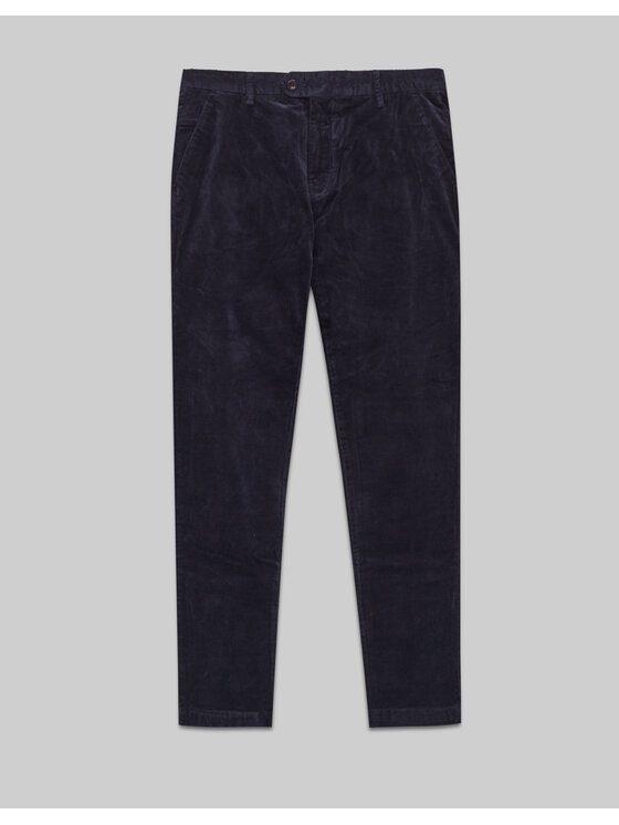 Borgio Borgio Spodnie materiałowe doberdo Granatowy Slim Fit