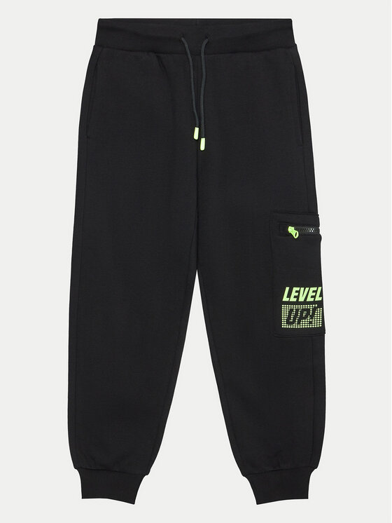 Chłopięce Spodnie dresowe United Colors Of Benetton, Rozmiar 140, Czarne, 3WFMCF05R