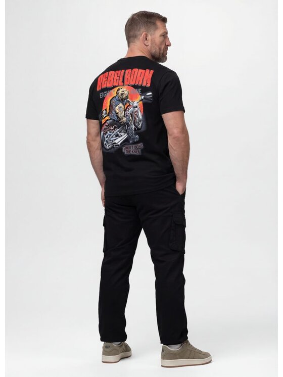 PITBULL PITBULL T-Shirt REBEL BORN Czarny Regular Fit
