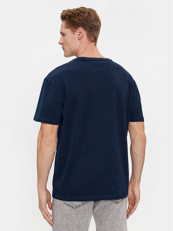 Tommy Jeans Tommy Jeans Tričko Archive DM0DM18295 Tmavomodrá Regular Fit