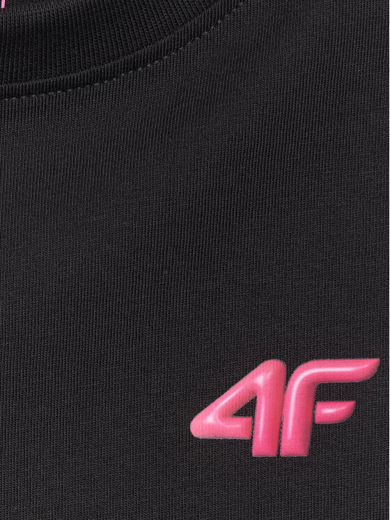 4F 4F T-Shirt SUMMER SPLASH Czarny Loose Fit