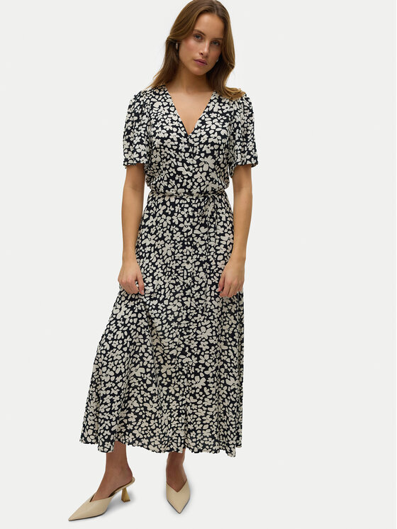 Vero Moda Vero Moda Nyári ruha Alba 10330301 Fekete Regular Fit