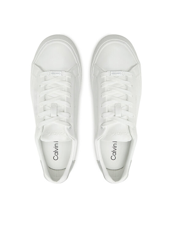 Calvin Klein Calvin Klein Laisvalaikio batai Vulc Lace Up Texture Fox - Lth HW0HW02439 Balta