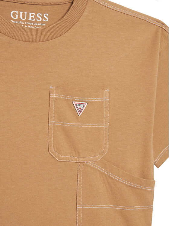 Guess Guess T-Shirt L6RI07 K8HM4 Beige Regular Fit